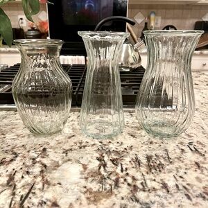 Bundle: 3 Glass Vases